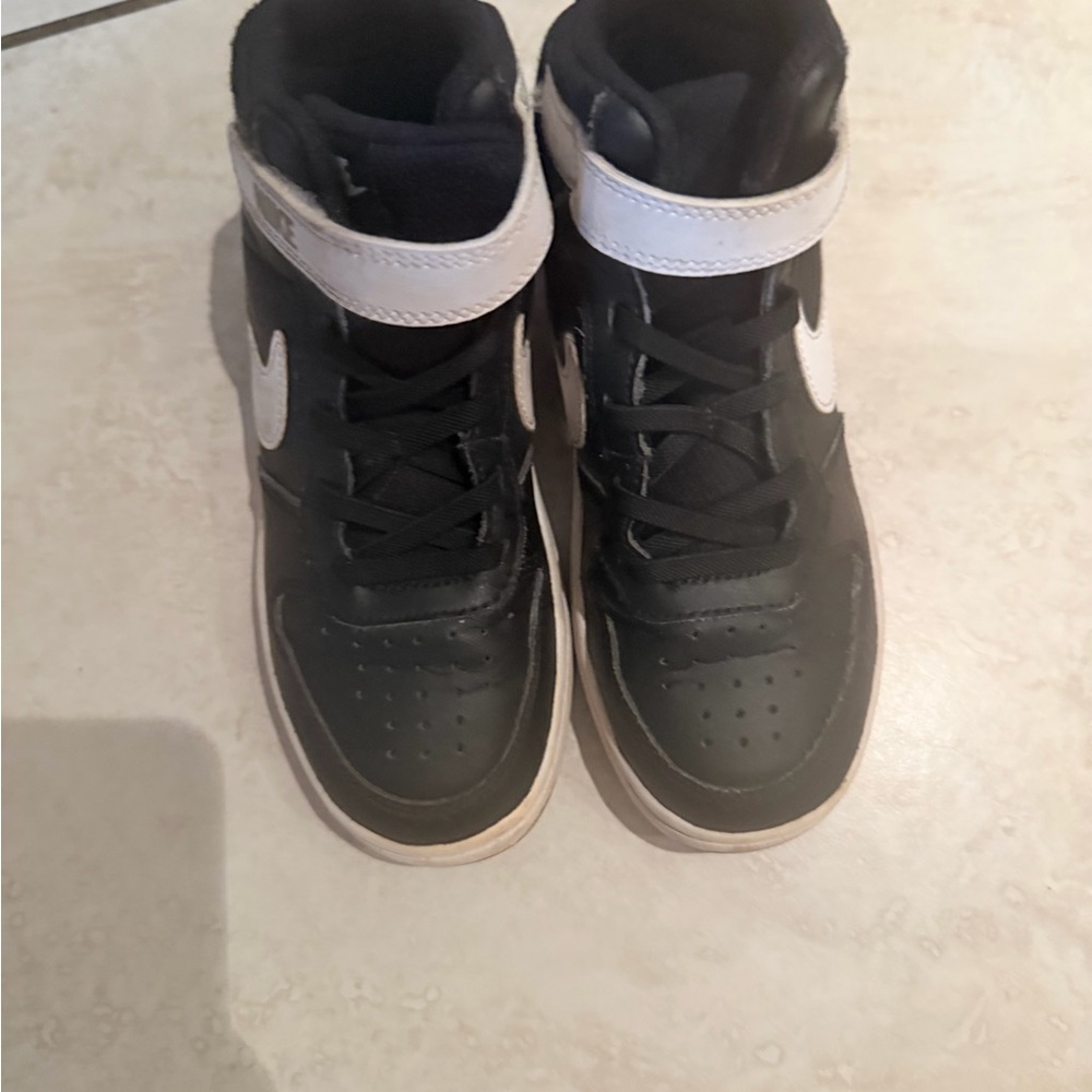 Nike Kids Black and White Mid-Top Sneakers